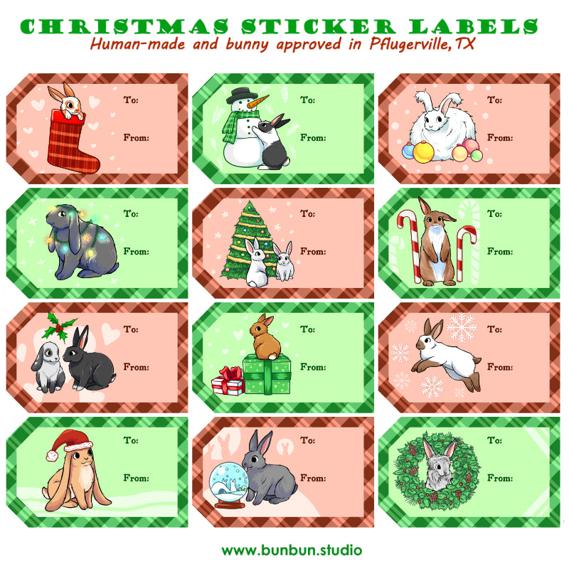 Christmas Sticker Labels